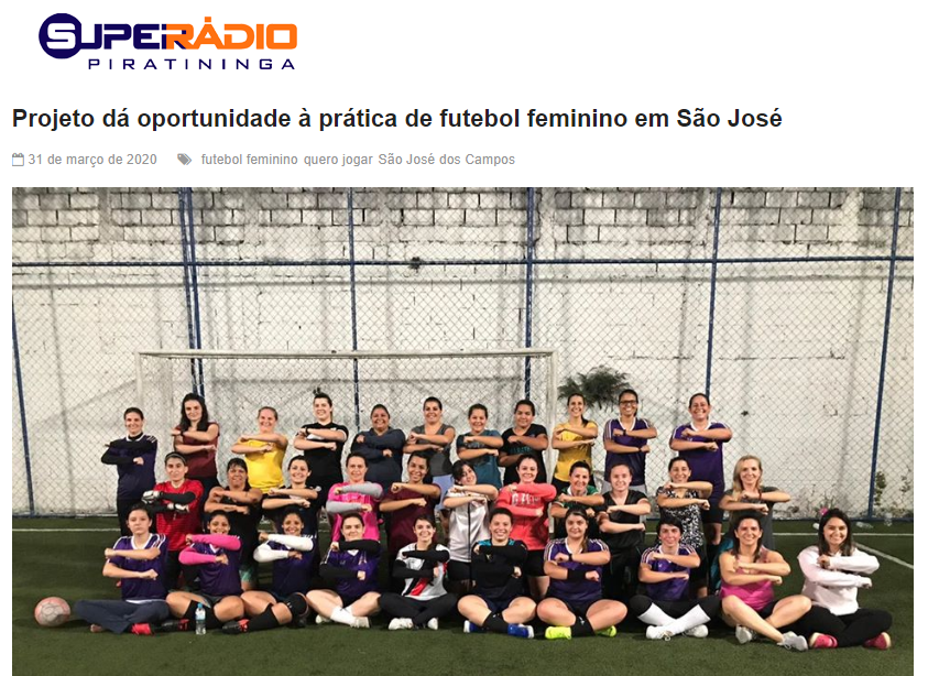 Quero Jogar na mídia - Futebol Feminino em São José dos Campos